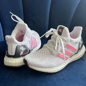Adidas Ultra Boost white and pink size 5